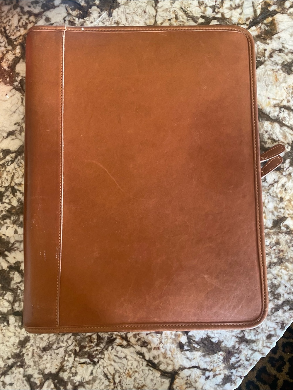 Vintage Coach Leather Zip Padfolio in Cognac Brown - Picture 3 of 4